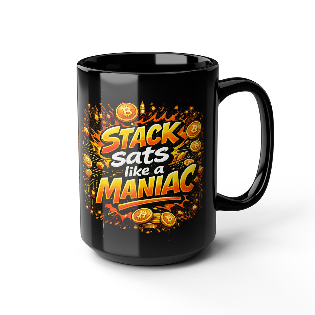 Stack Sats Abstract Black Mug (11oz, 15oz)