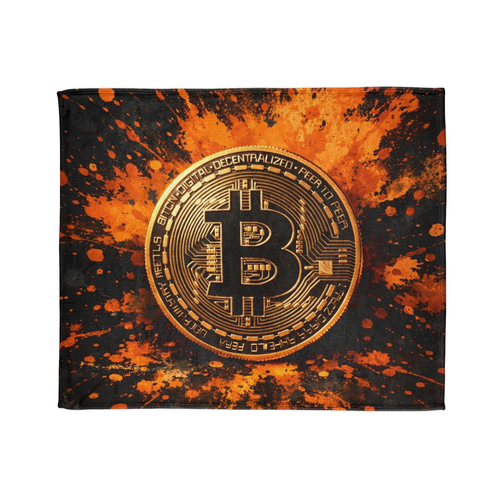 Bitcoin Full Art Soft Polyester Blanket