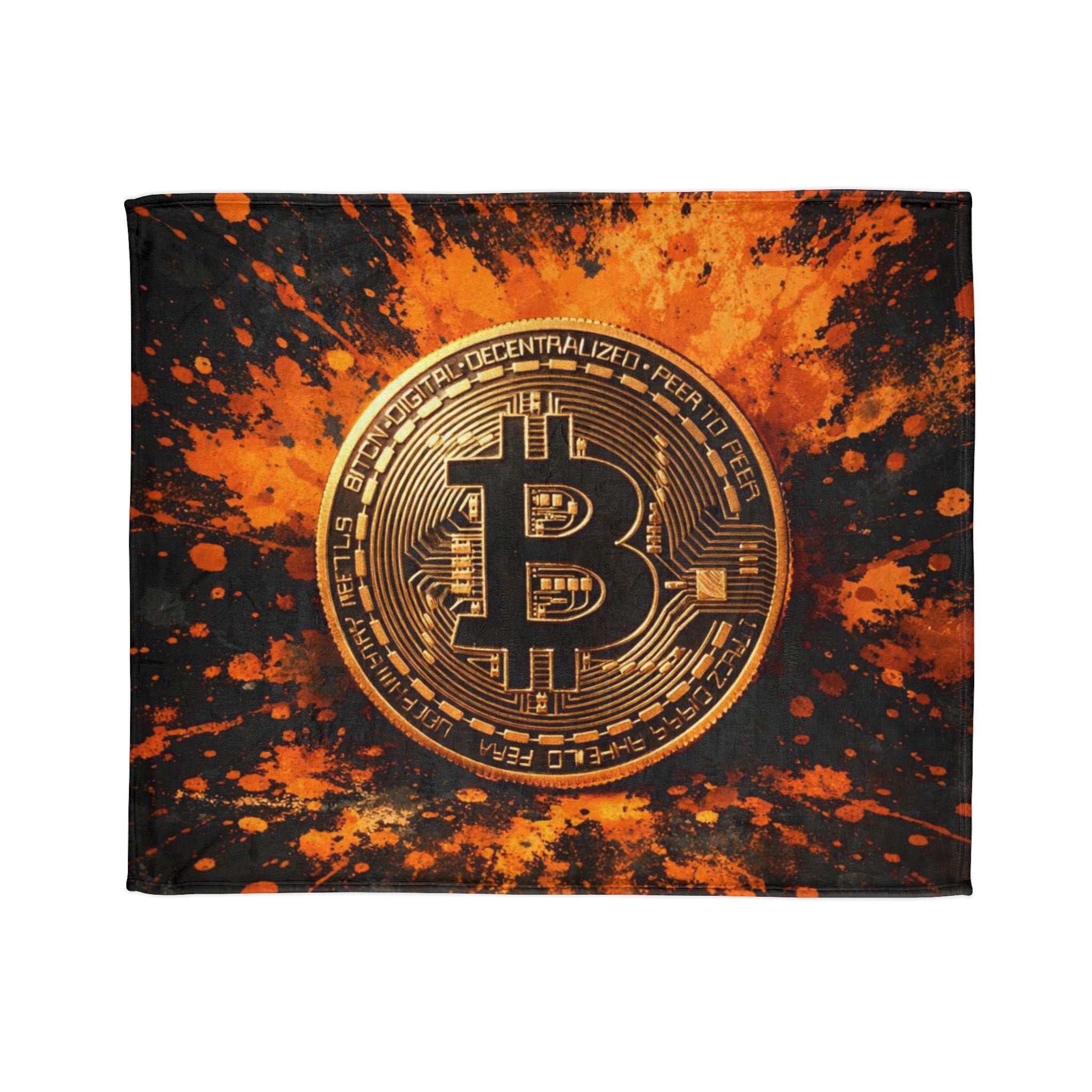 Bitcoin Full Art Soft Polyester Blanket