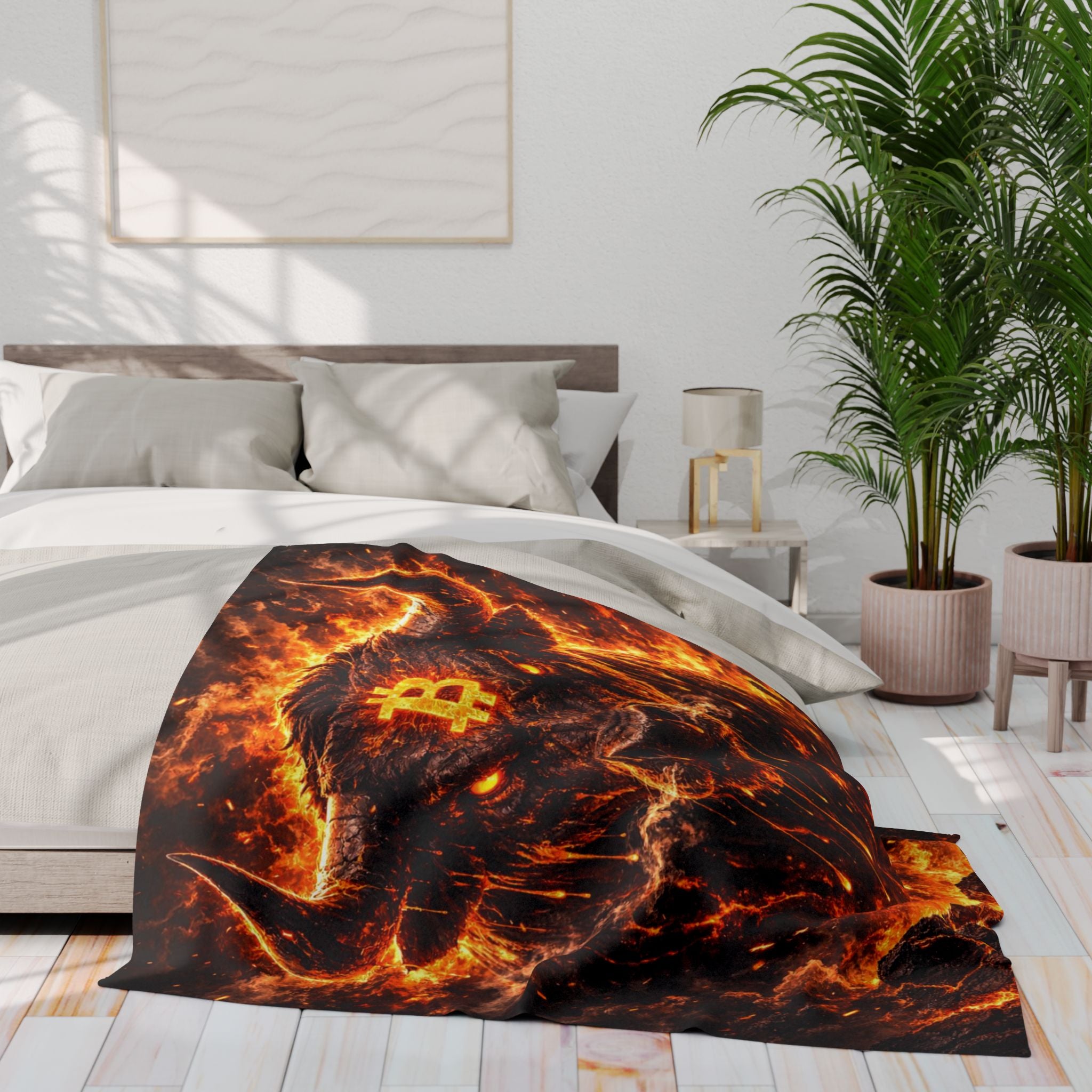 Bitcoin Bull Arctic Fleece Blanket