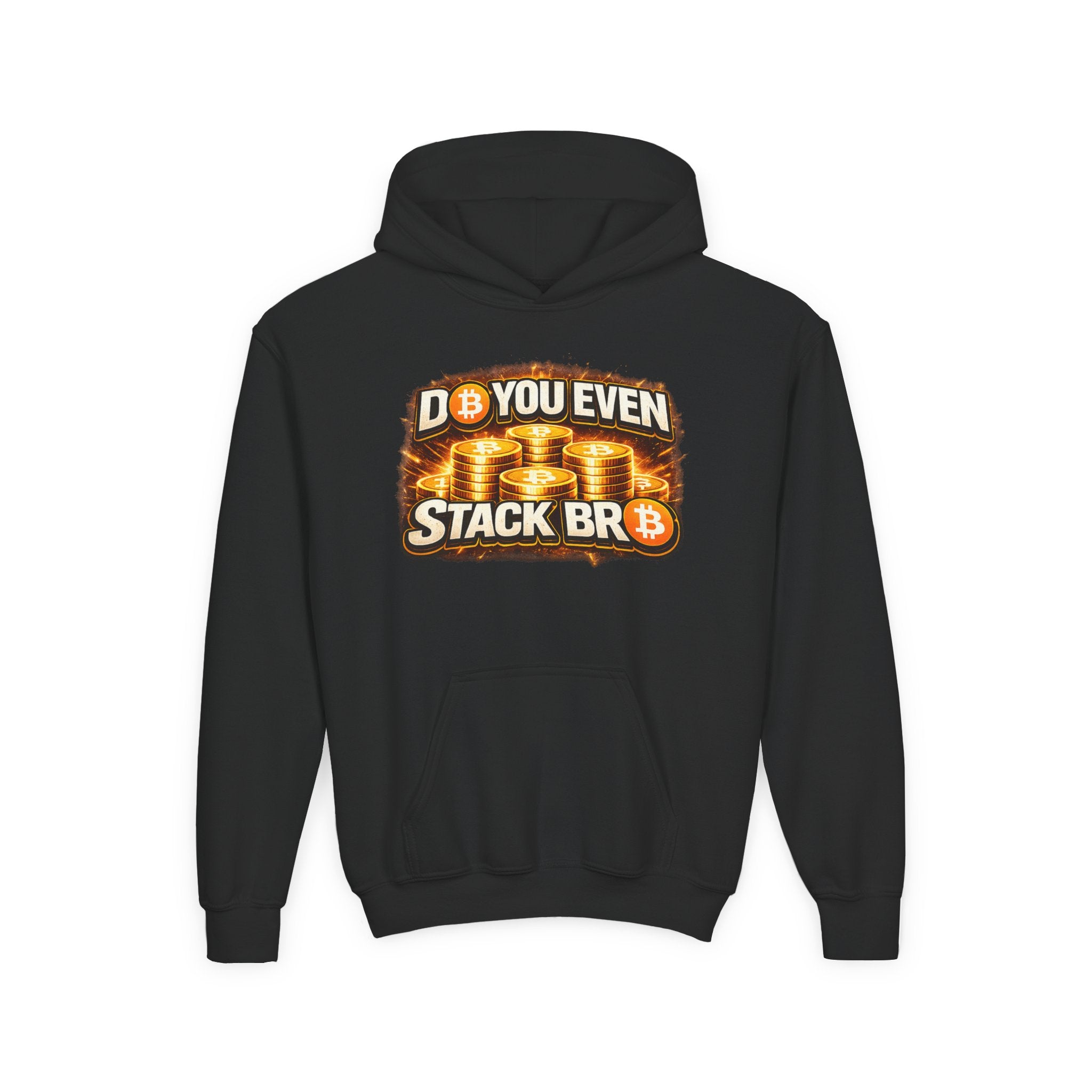 Do You Even Stack Bro Double Sided Youth Heavy Blend Hooded Sweatshirt