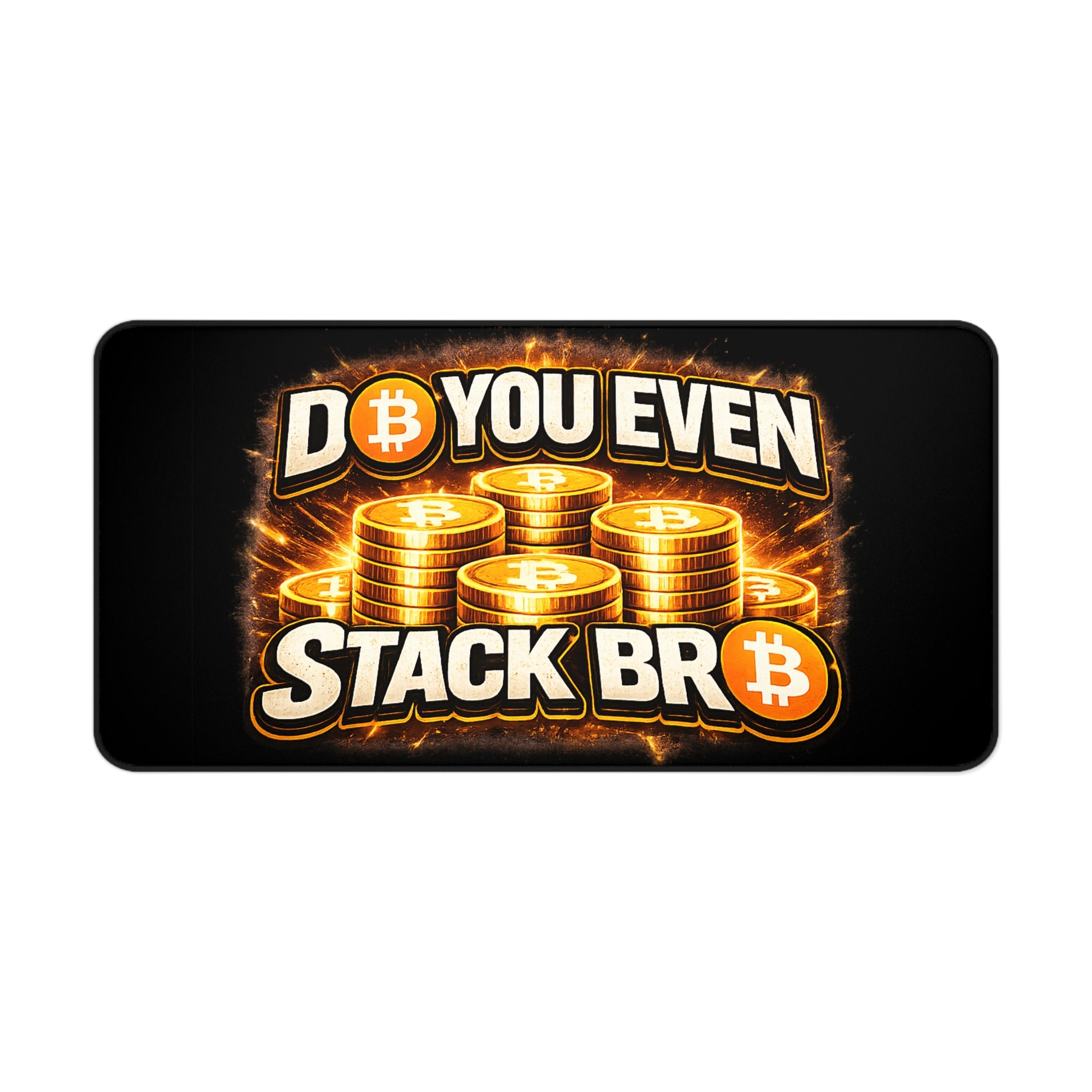 Do You Even Stack Bro Full Art Black Desk Mat