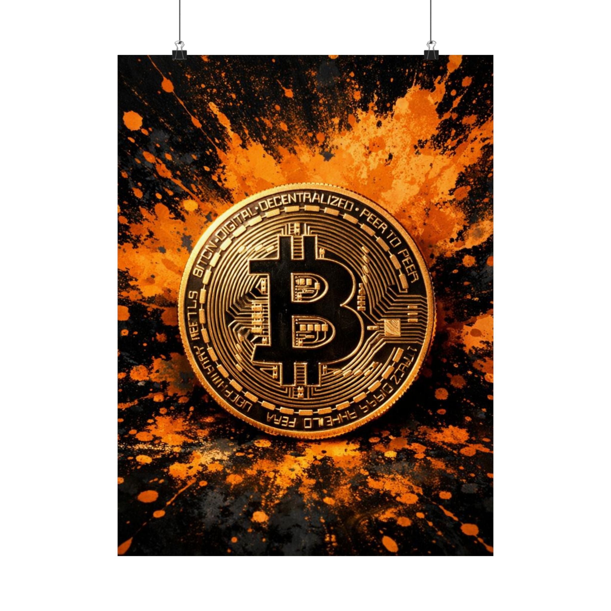Bitcoin Full Art Matte Vertical Posters