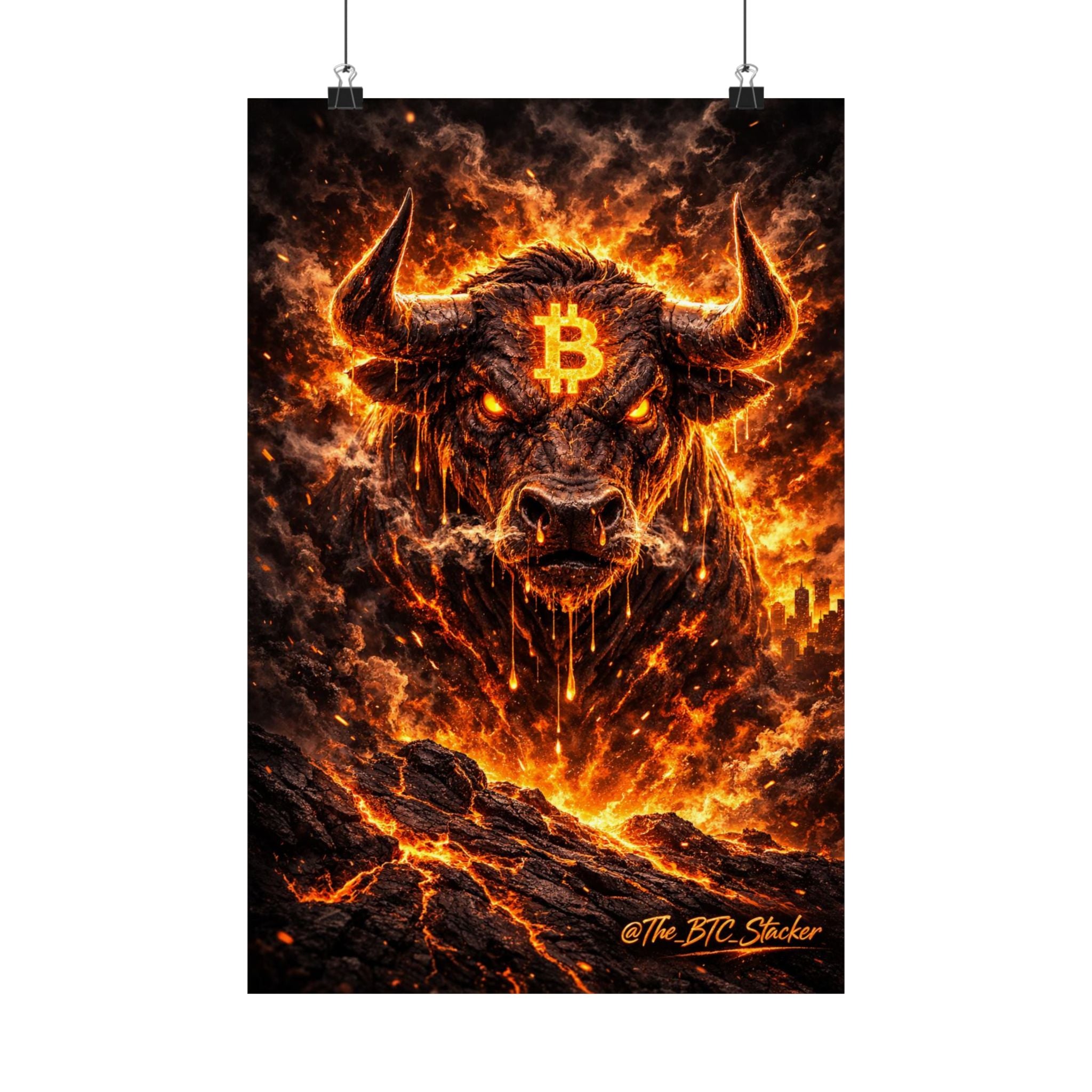 Bitcoin Bull Matte Vertical Posters