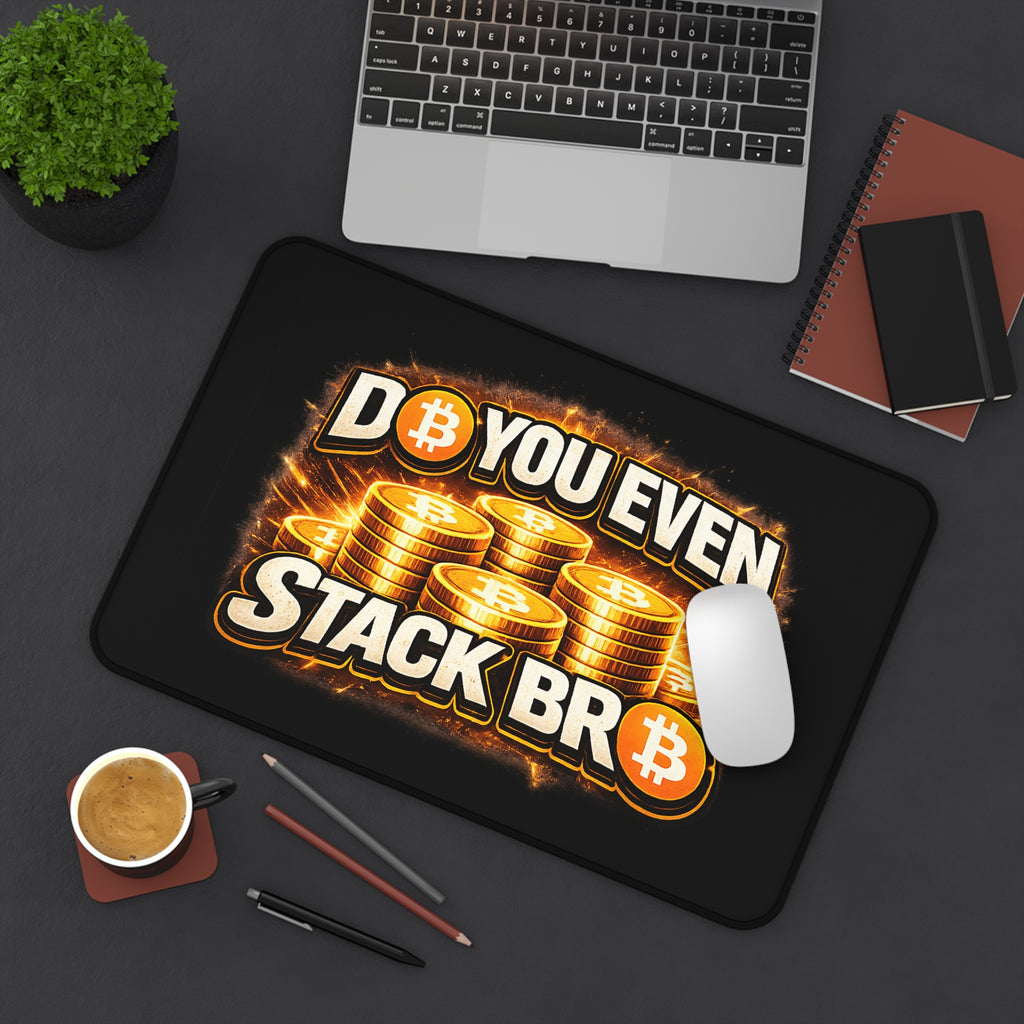 Do You Even Stack Bro Full Art Black Desk Mat