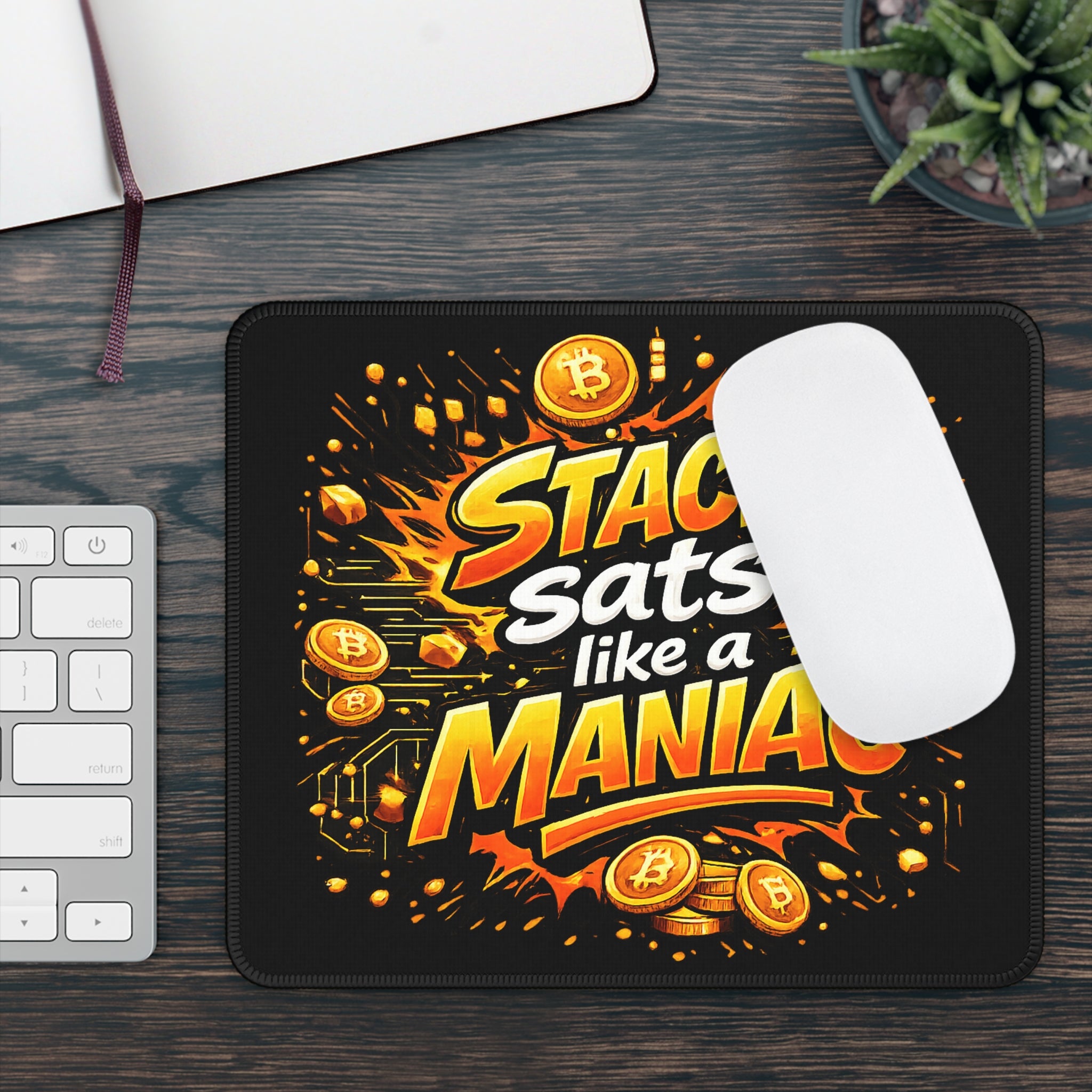 Stack Sats Abstract Gaming Mouse Pad