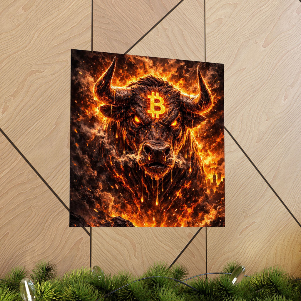 Bitcoin Bull Matte Vertical Posters
