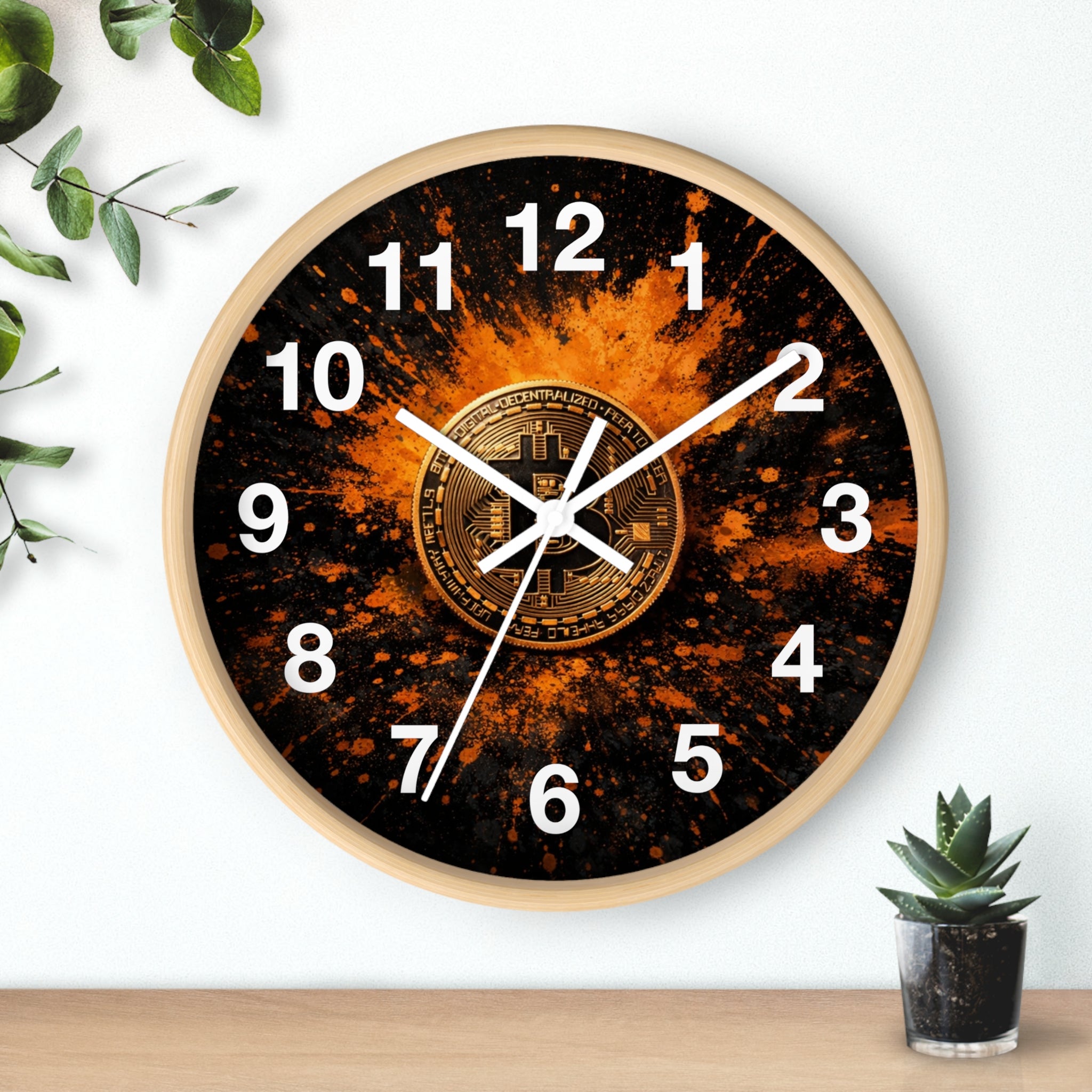 Bitcoin Abstract Wall Clock